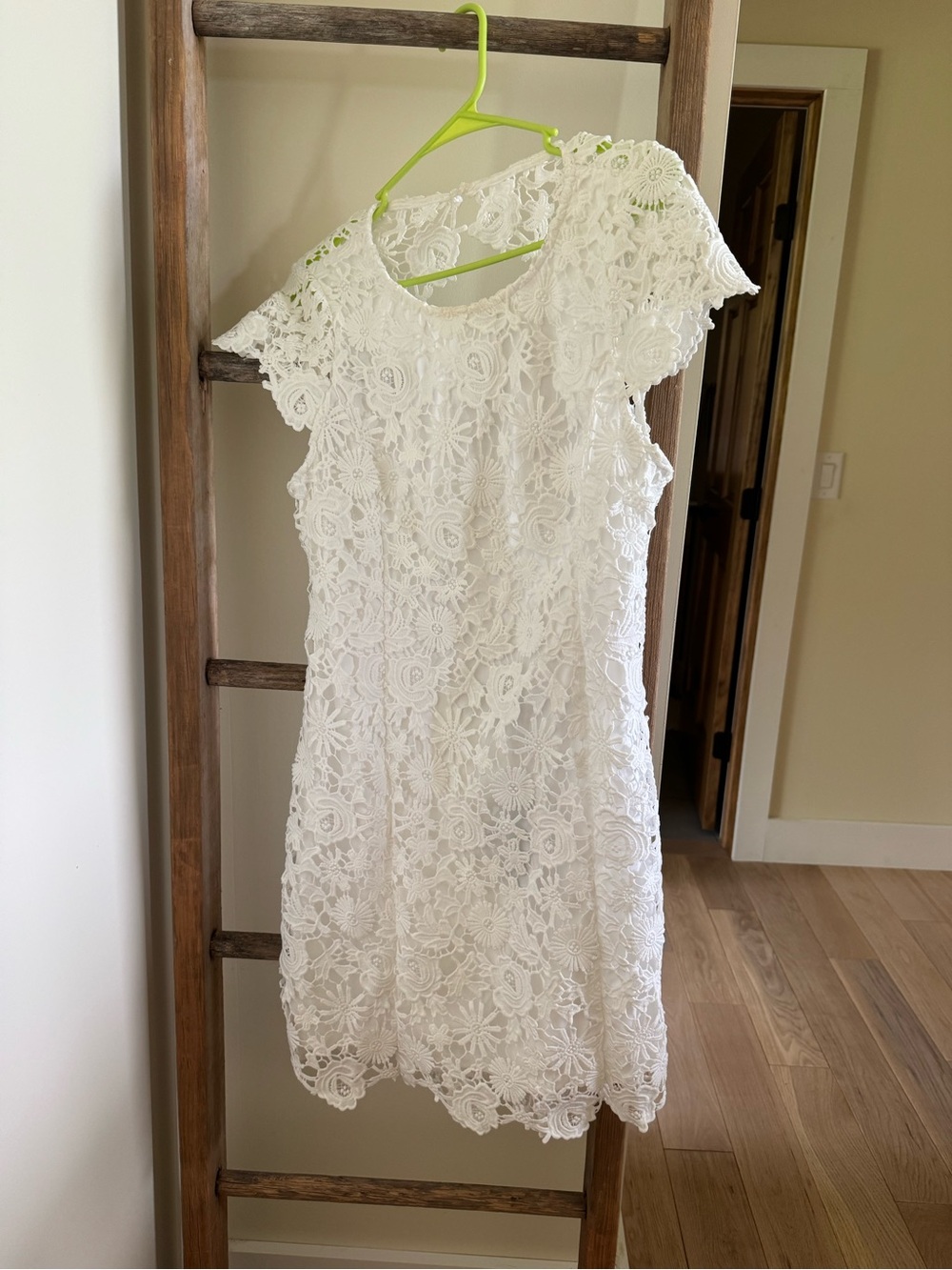 Lulu's White Floral Lace Mini Dress